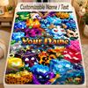 Flannel BlanketBlox Fruits Custom Name Text Personalized Soft Warm Throw Blanket Home Decor Gift