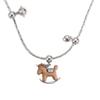 Natural Wood Adjustable Necklace with Horse Pendant Comfortable Wear Ideal for Cold Season Outfits