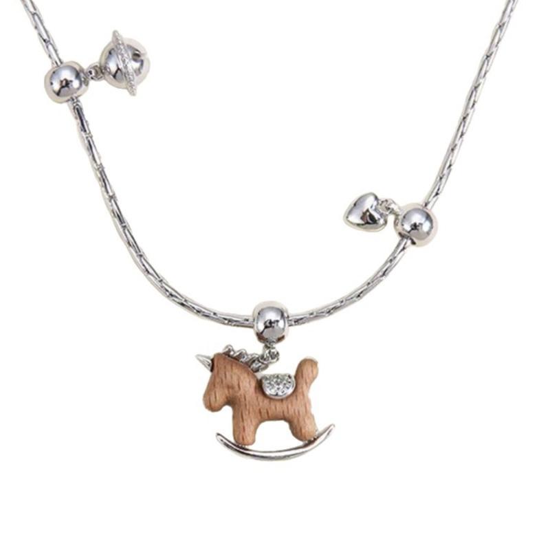 

Natural Wood Adjustable Necklace with Horse Pendant Comfortable Wear Ideal for Cold Season Outfits 1