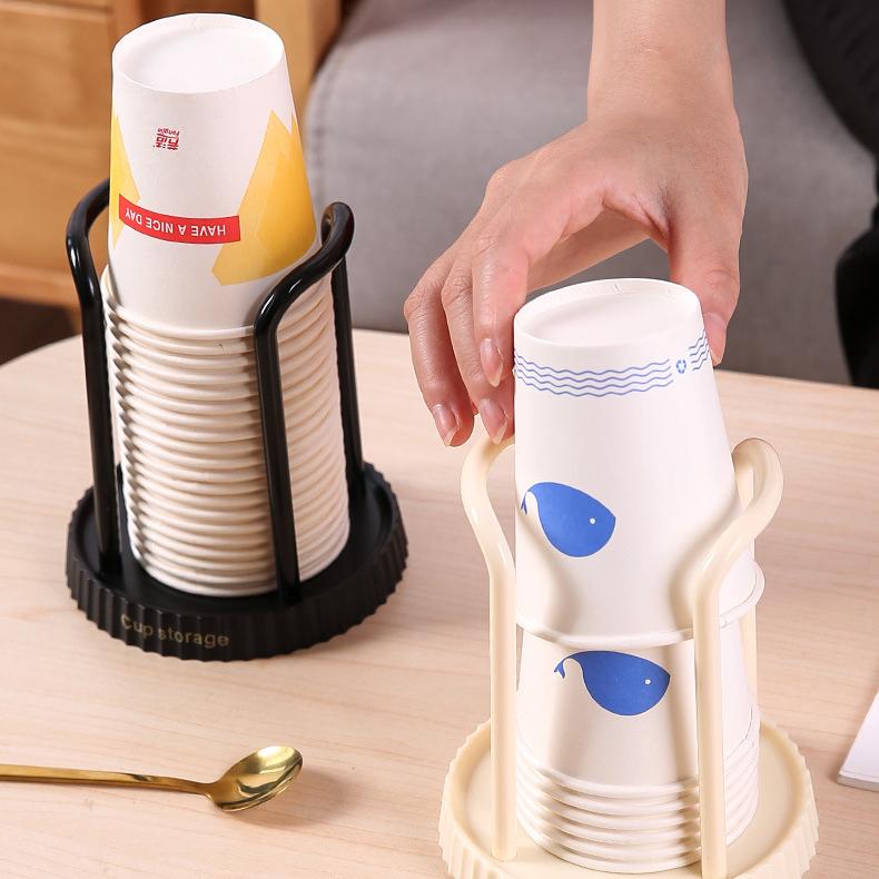 Simple Paper Cup Holder Household Disposable Cup Storage Rack Multifunctional Desktop Coffee and Milk Tea Cup Shelf Cup Picker
