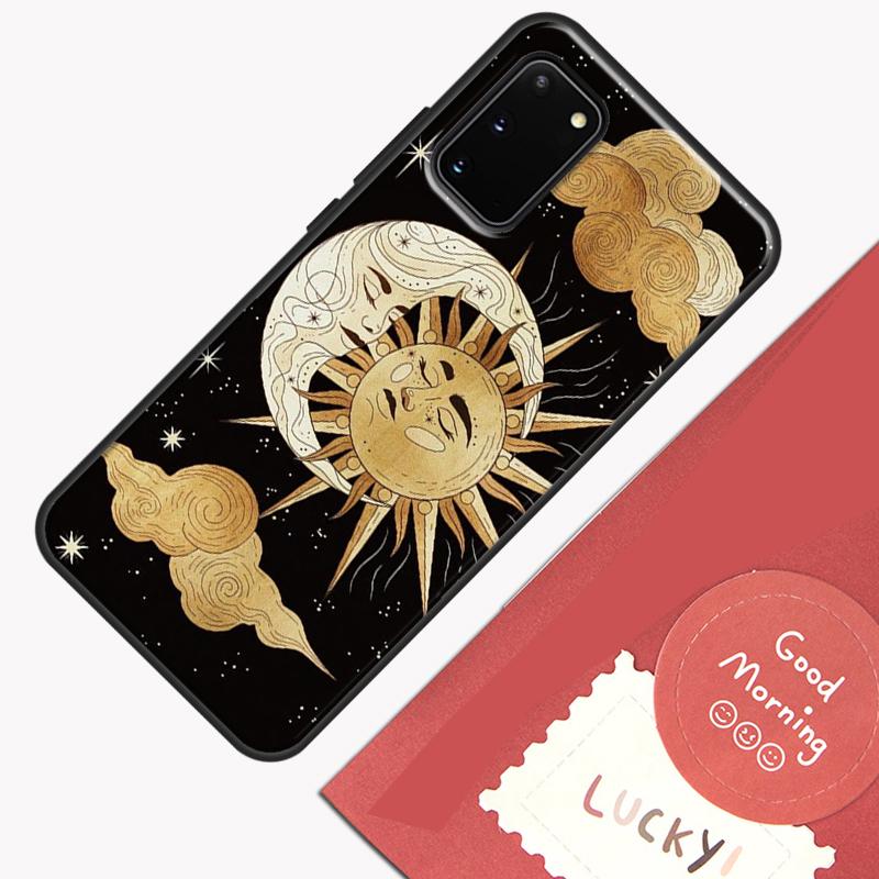 Hippie Sun and Moon Art Phone Case For Samsung Galaxy S25 S26 Ultra S20 S21 S22 S23 S24 Plus S9 S10 S25 FE Cover Shell