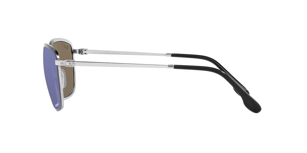 Sunglasses RB3705 BLACK ON SILVER GREY MIRROR BLUE Lens 60 [Ray-Ban] Frame/POLAR