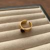Welfare Cold Wind Resin Ring Zircon Ring Versatile Spiral Ring Fashionable Personality Women