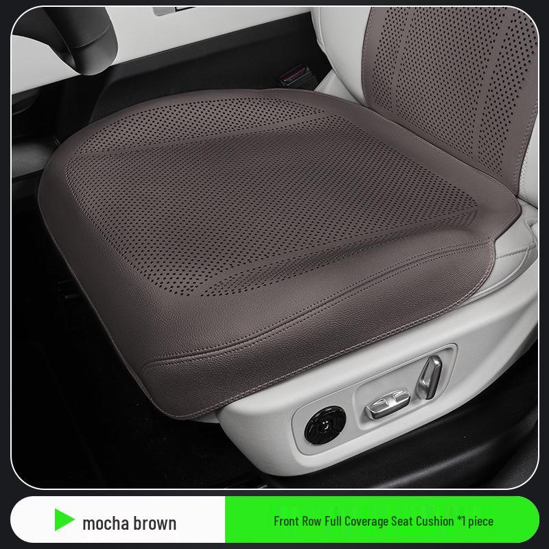 Universal Perforated Breathable Car Seat Cushion for Five-Seat Vehicles - Year-Round Ventilation