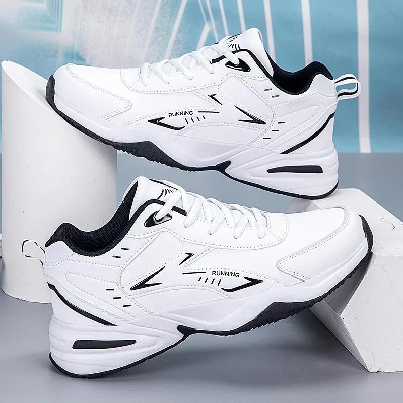 Thick Sole Versatile Clunky Sneaker for Men 2024 New Trend Mesh Lace Up Breathable Casual Sports Shoes