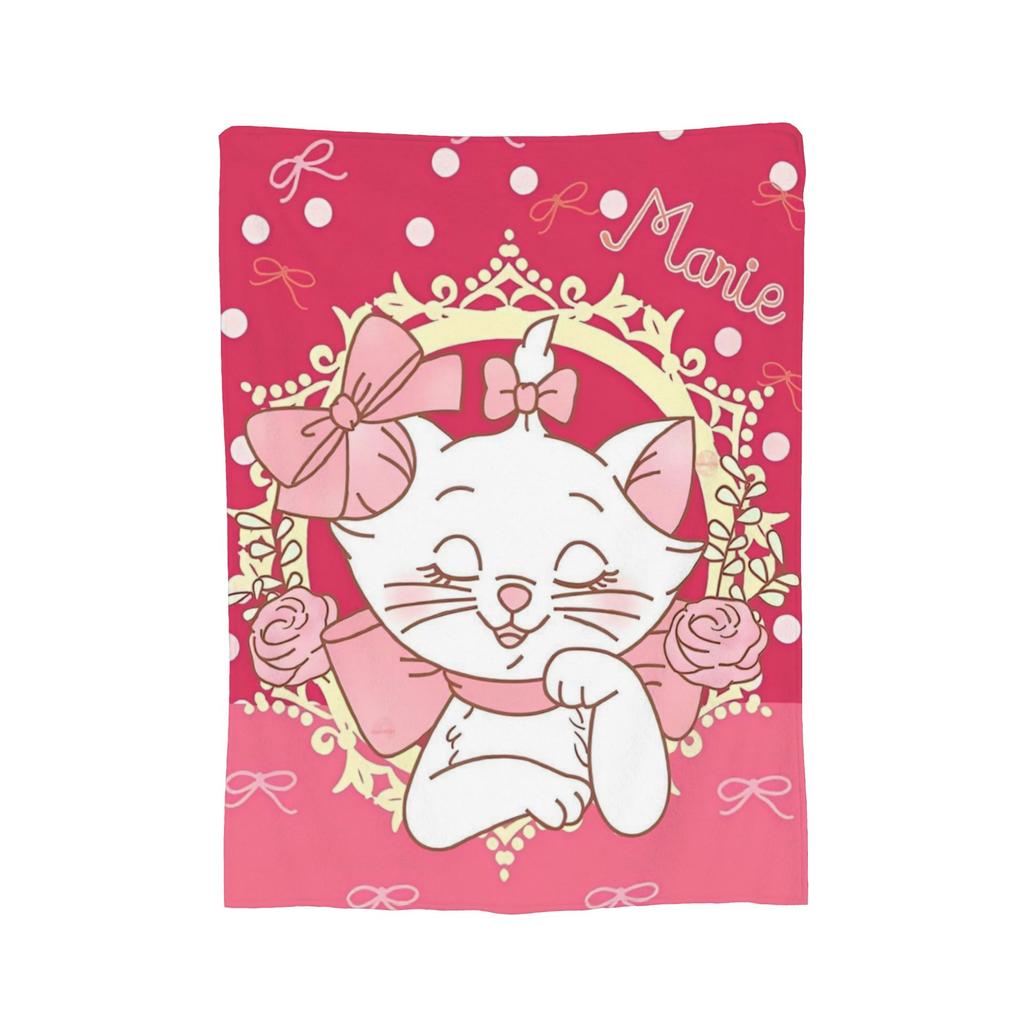 Aristocats Marie Cat Blankets Cartoon Flannel Funny Warm Throw Blankets for Bedspread  Winter,