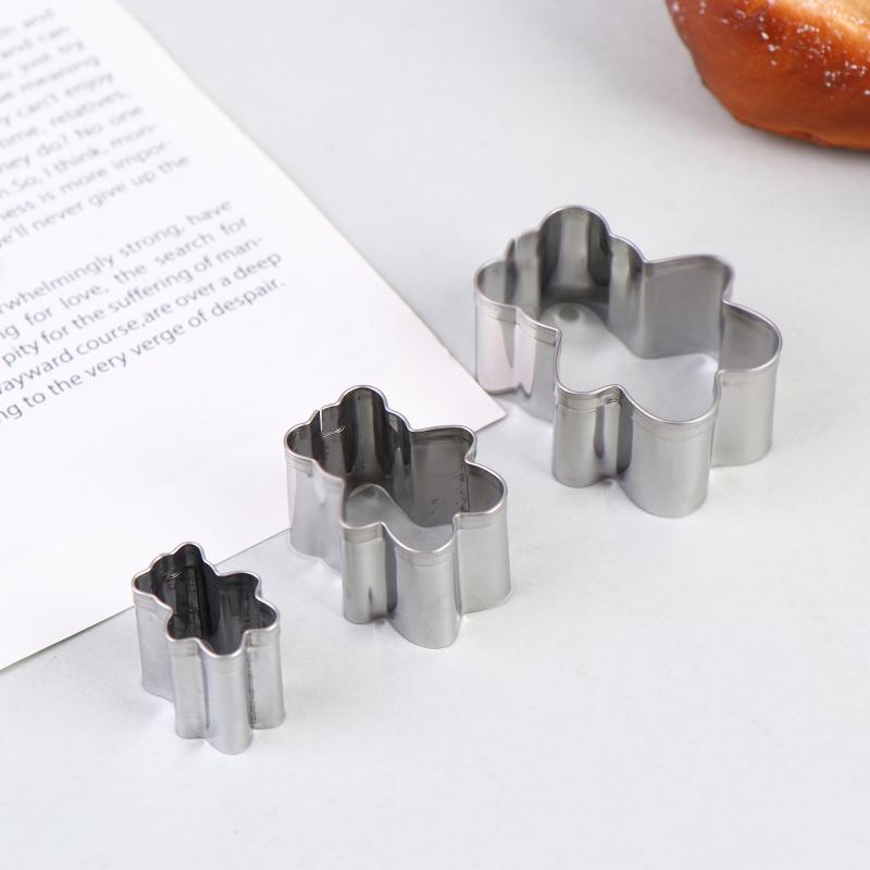 Heart Flower Cookie Cutters 3 Different Size Stainless Steel Fondant Cake Molds for Baking Dessert Kitchen Decor