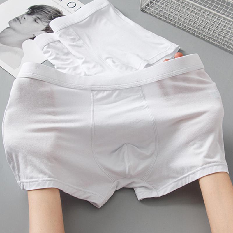 3 Pcs Big Size Men's Underwear Bamboo Fiber Panties Boxer Briefs Modal Underpants Boy Undies Undershorts Solid Color Knickers L XL 2XL 3XL 4XL
