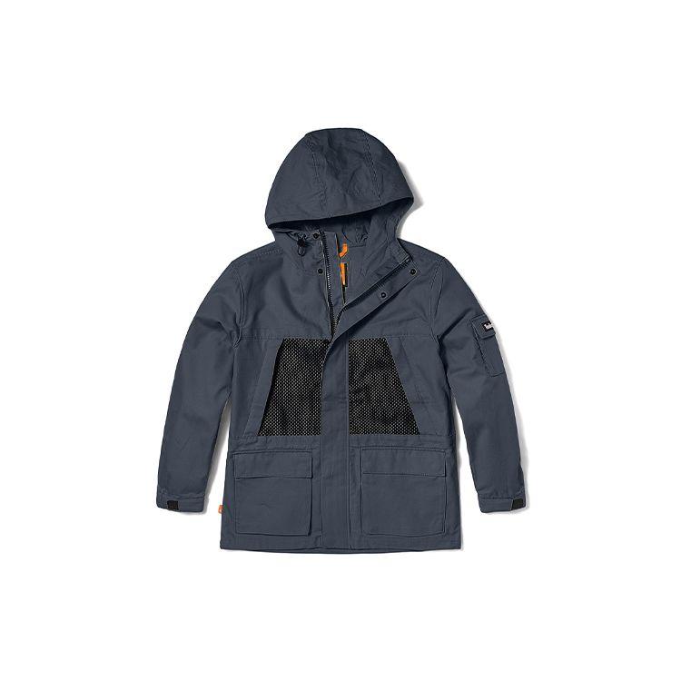 Timberland Navy Hooded Outdoor Windproof Jacket A6PZH-DH3 M