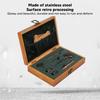 Vintage Embroidery Scissors Set Wooden Stainless Steel Sewing Box Scissors Kit Multifunctional Sewing Embroidery Tools Bronze
