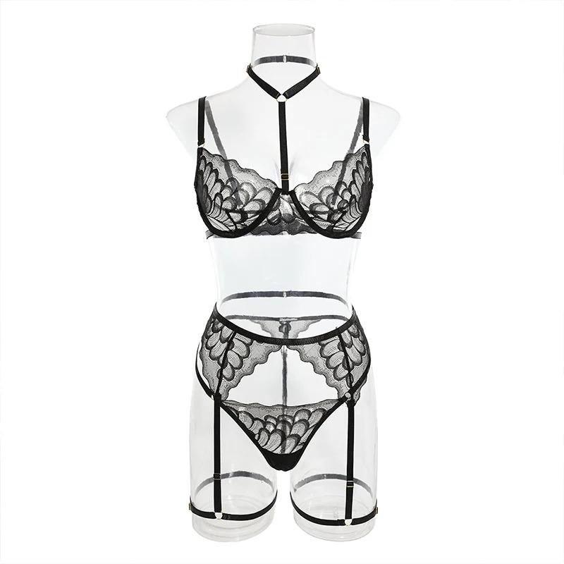 Sexi Babydoll Lace Bra And Panty Set Perspective Sex Erotic Costumes Lingerie Set Underwear Dress Porn Sexy Lingerie For Women