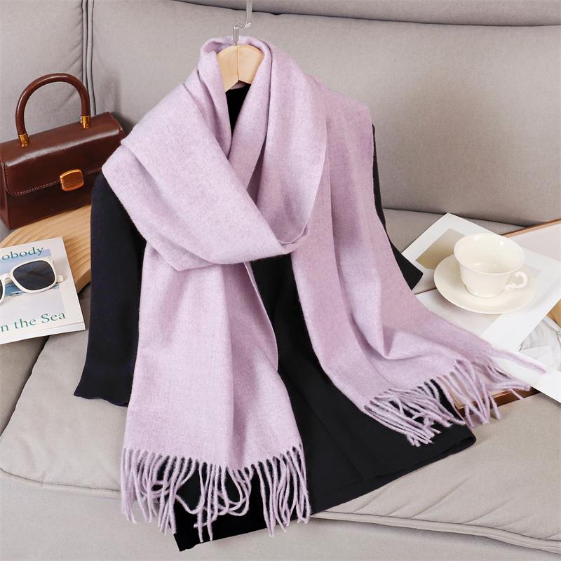 69 Colors Winter Scarf for Women Warm Cashmere Scarves Hijab Solid Lady Long Shawl Wrap Female Pashmina Bandana Poncho Stoles
