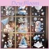 Kerst Raamstickers Pvc Statische Stickers Set Voor Vakantie Scène Decoraties
