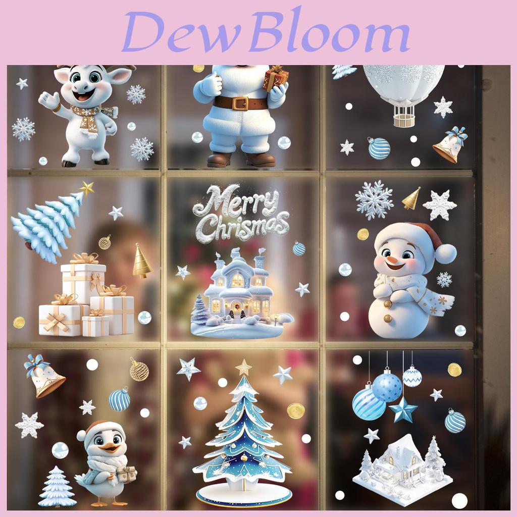 Kerst Raamstickers Pvc Statische Stickers Set Voor Vakantie Scène Decoraties
