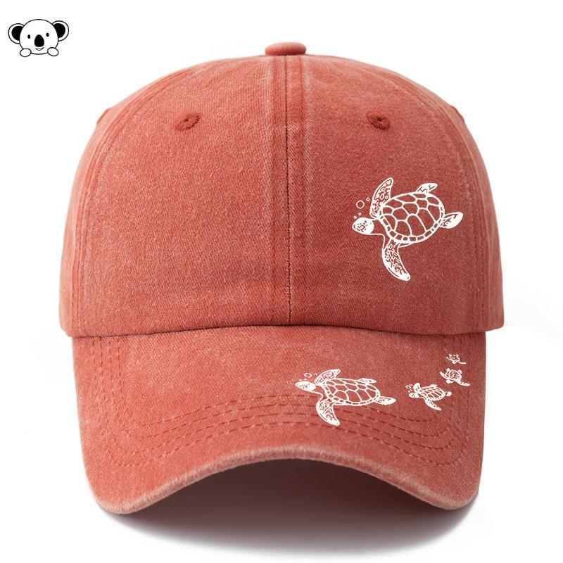 Unisex Tortoise Print Cotton-Linen Baseball Cap Casual Wear