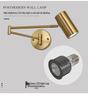 Lampă de perete minimalistă cu braț dublu oscilant și lumină LED reglabilă pentru dormitor sau birou