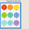 1/2 Sets Magnetic Fraction Demonstration Book Percentage Decimal Fraction Learning Magnetic Tiles Circles Educational Fraction Puzzle Teaching