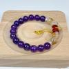 Natural Amethyst Bracelet Agate Fashion Women Daily Jewelry Lucky Gift