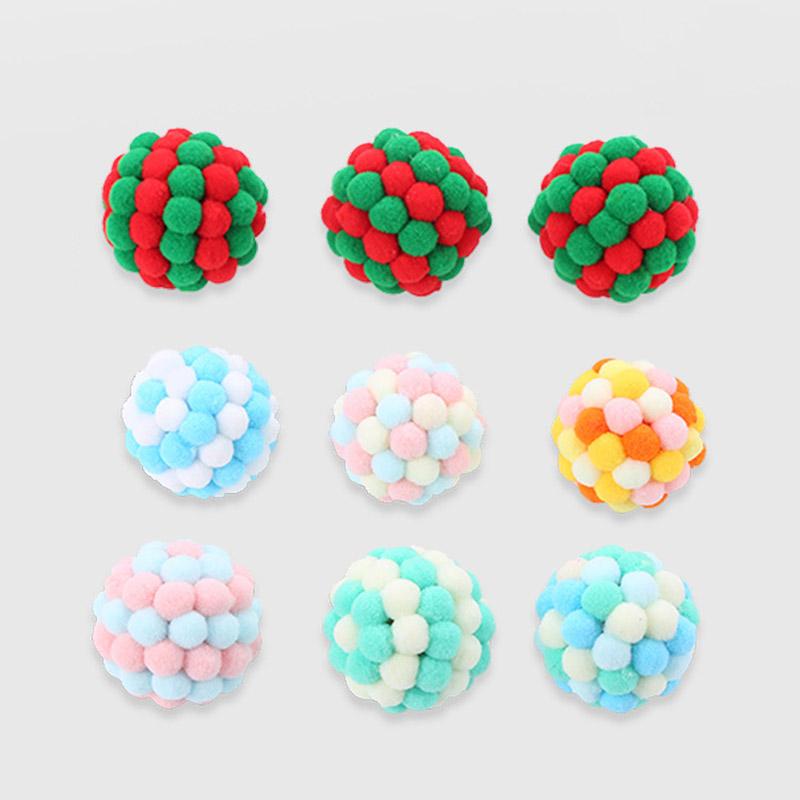 

1 шт. 5,5 см забавный кот, интерактивные игрушки, модные креативные милые плюшевые шарики, колокольчик из искусственного пера, игрушка для чистки зубов, игрушка для домашних животных