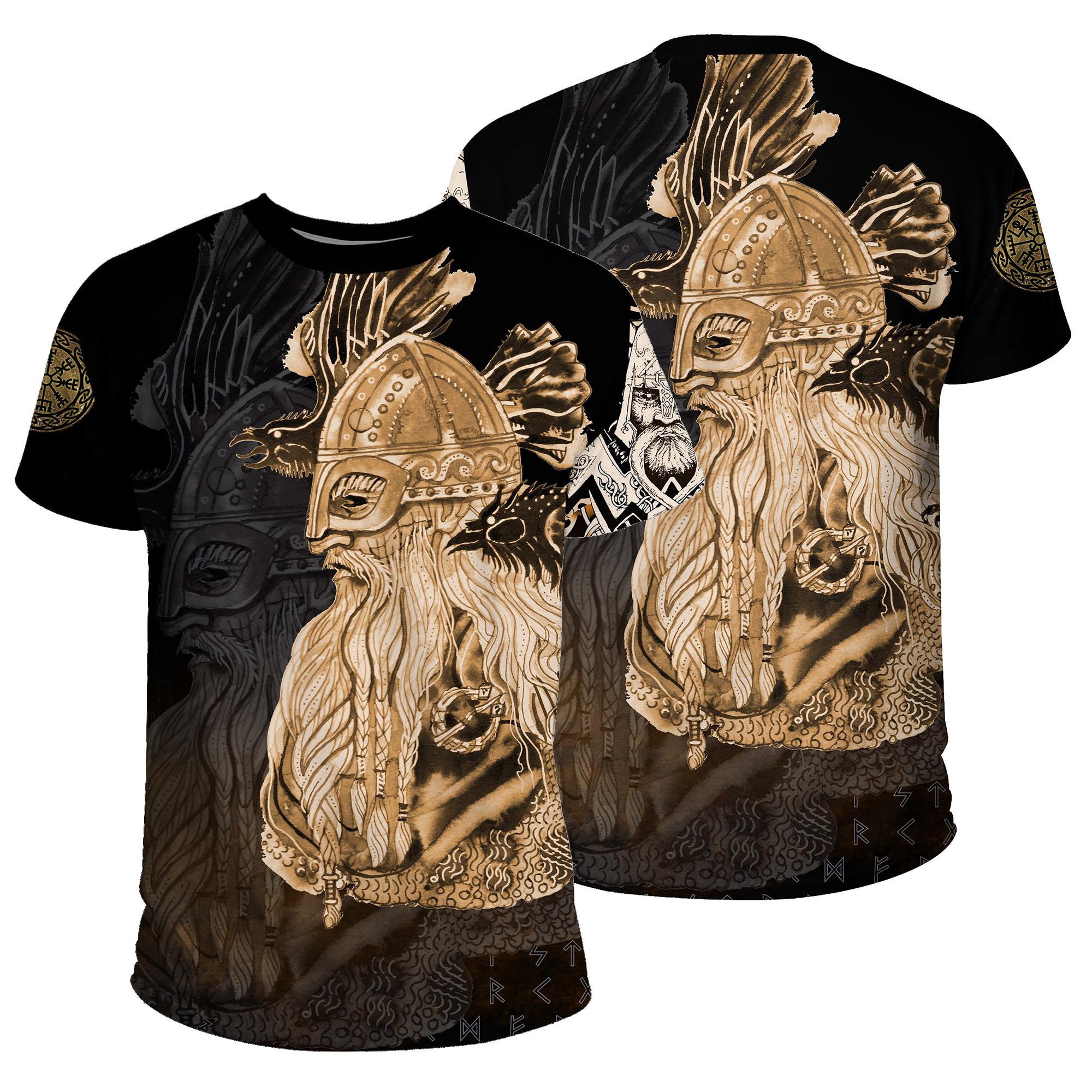 

Уличная мужская футболка в стиле хип-хоп с принтом новейшего символа викинга, свободная одежда с 3D-принтом, летние свободные топы с коротким рукавом в стиле Харадзюку 2XL