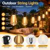 Outdoor LED Faux Tungsten String Lights IP44 Waterproof Warm White for Patio Camping