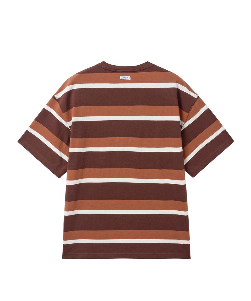 Yale Bold Stripe T-Shirt_Brown