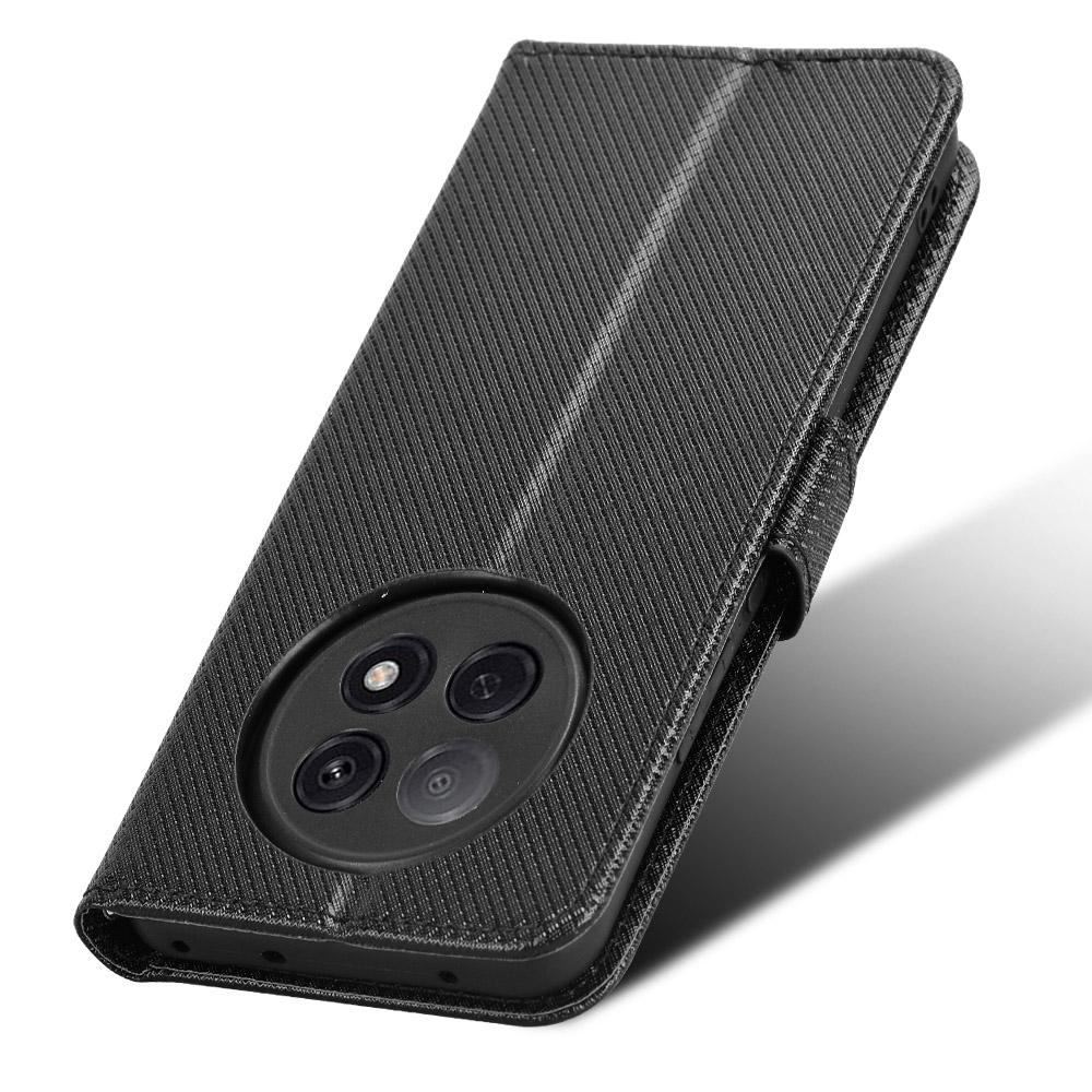 For Oppo A5 Pro 5G (China)/Oppo F29 Pro 5G (Global) Leather Wallet Case with Strap Diamond Texture Phone Cover