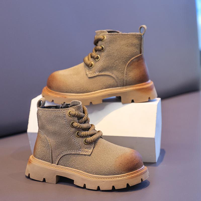 новые детские ботинки martin на мягкой подошве кожаные ботинки 37 хаки