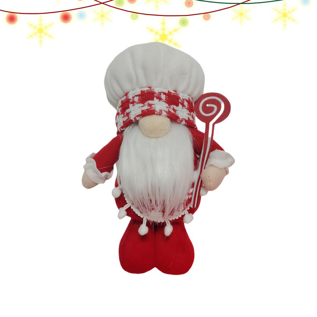 Christmas Gnomes Plush 9.8 Inch Faceless Dwarf Doll Plush Gnomes Hold Candy Cane For Christmas Holiday Home Indoor Display