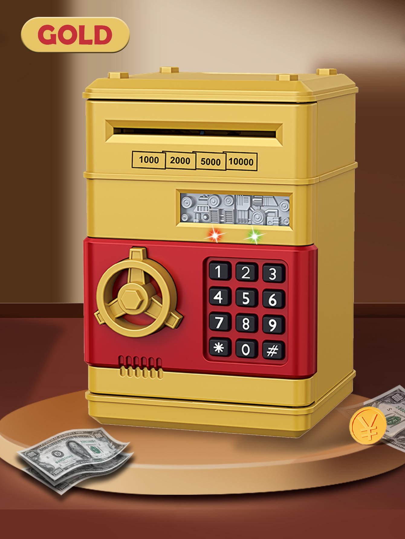 

Копилка с паролем от банкомата, электронная копилка для детей, автоматическая прокрутка, подарочная коробка для сбережений бумажных денег для мальчиков и девочек от 3 лет