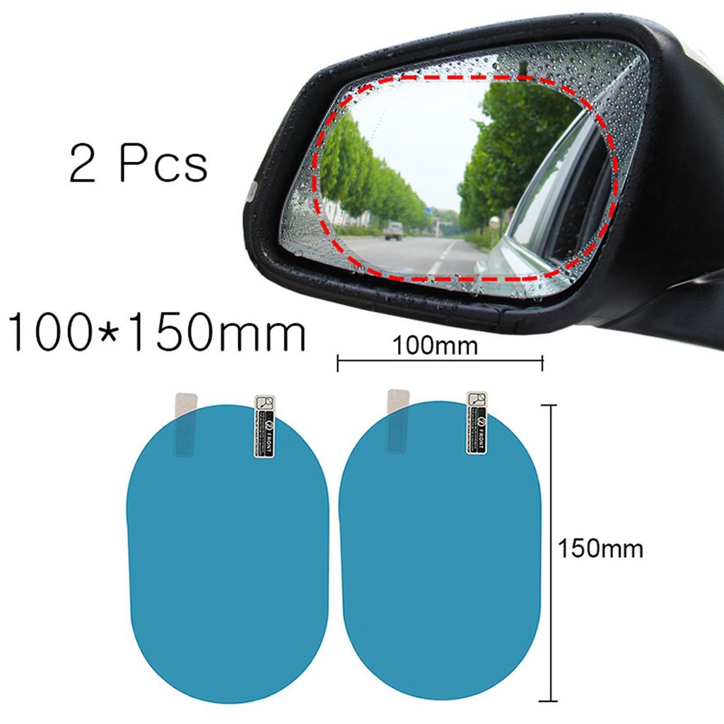 Car Mirror Window Clear Film Car Rearview Mirror Protective Film 2 Pcs/Set