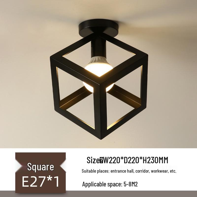Modern Minimalist Ceiling Light for Foyer, Hallway, Corridor, Balcony, and Bedroom - Wrought Iron Design