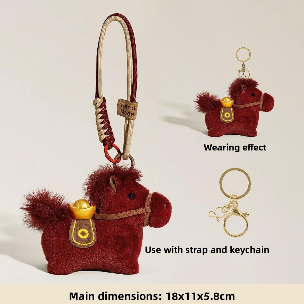 

Creative Stuffed Animal Key Ring Mascot Dolls Chinese New Year Gift Car Decoration вино красного