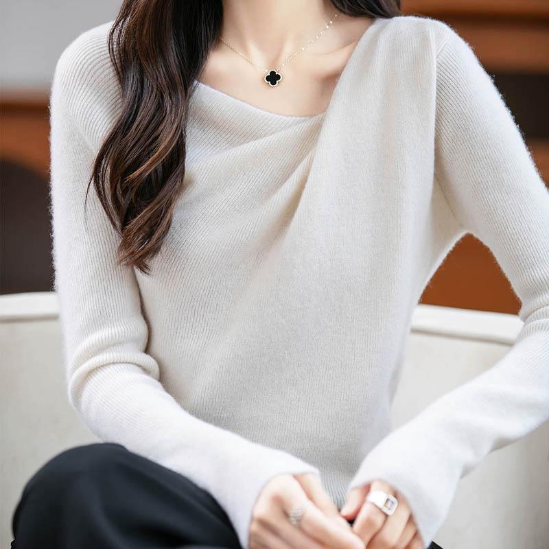 Women Sweater 100% Wool MODERN NEW SAGA Knit Pullover Thick Winter Jumpers Female Knit Tops