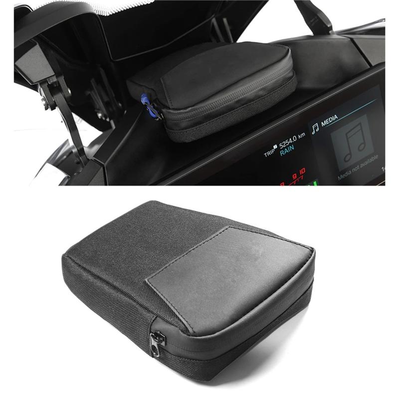 A28G-Motorcycle Cockpit Bag Fairing Bags Nylon Storage Bag Windshield Package For BMW R1250RT R 1250 RT -