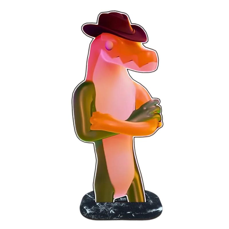 Pomni Caine Wooden Stand Figure Cute Cartoon Anime Character HD Print Smooth Desk Decor Lovely Ornament Collection Gift For Fans