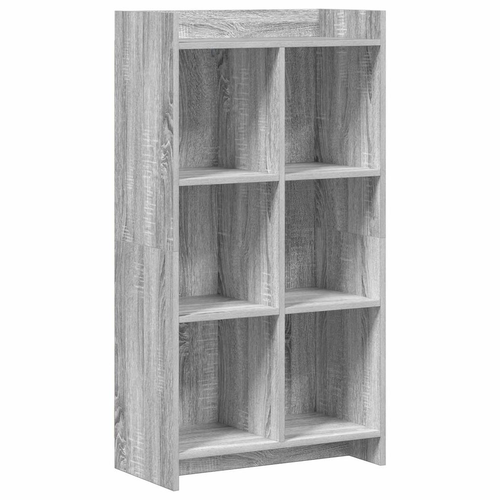 Bookshelf Grey Sonoma 59 X 30 X 111 Cm Engineered Wood
