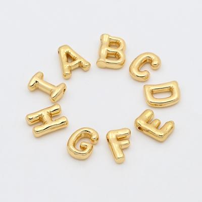 Glossy 26-Letter Pendant Necklace – Personalized Bubble Letter Clavicle Chain