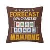 Mahjong Tile Pattern Cushion Cover X Cm Polyester Velvet Throw Pillow Case For Sofa Car Seat Decoration Bedding Pillowcase