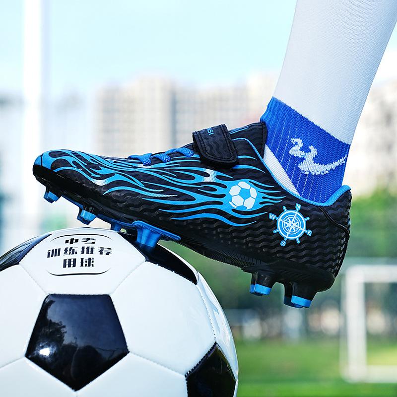 Kinderfußballschuhe Jungen Klettverschluss gebrochene Nägel Sport und Freizeit professionelle Trainingsschuhe Stollen Rasen Wettkampfschuhe Frauen