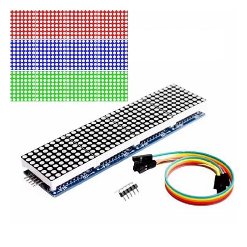 5Pin Line Dot Matrix Module Red Green Blue Led Matrix Panel 4 in 1 MAX7219 Module Electronics