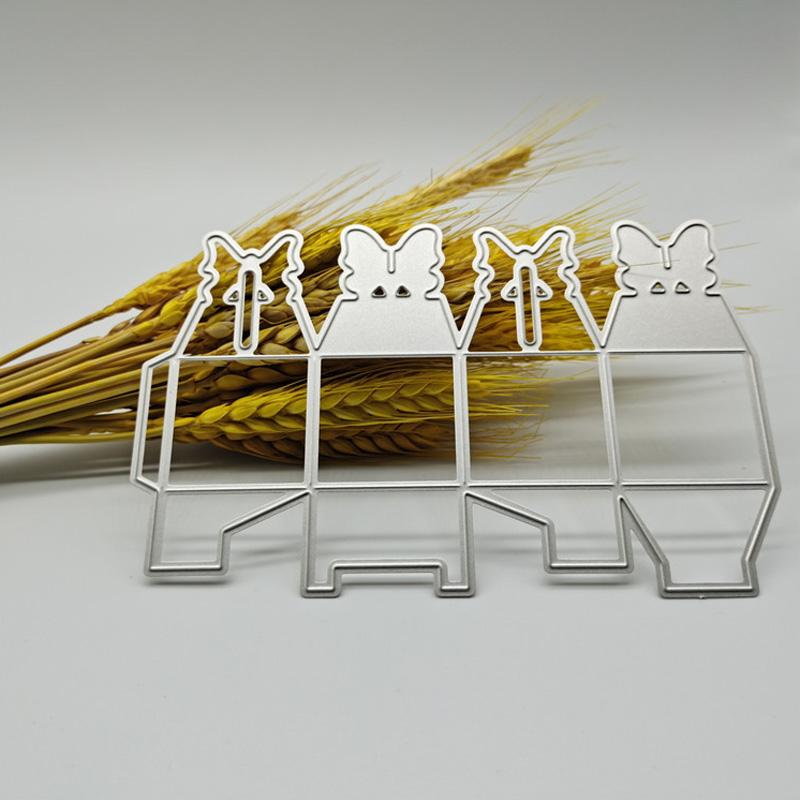 Hollow Out Butterfly Box Kovová embosovací šablona Vyřezávací raznice pro kutily Scrapbooking Papírová razítka pro embosování karet Craft Decor