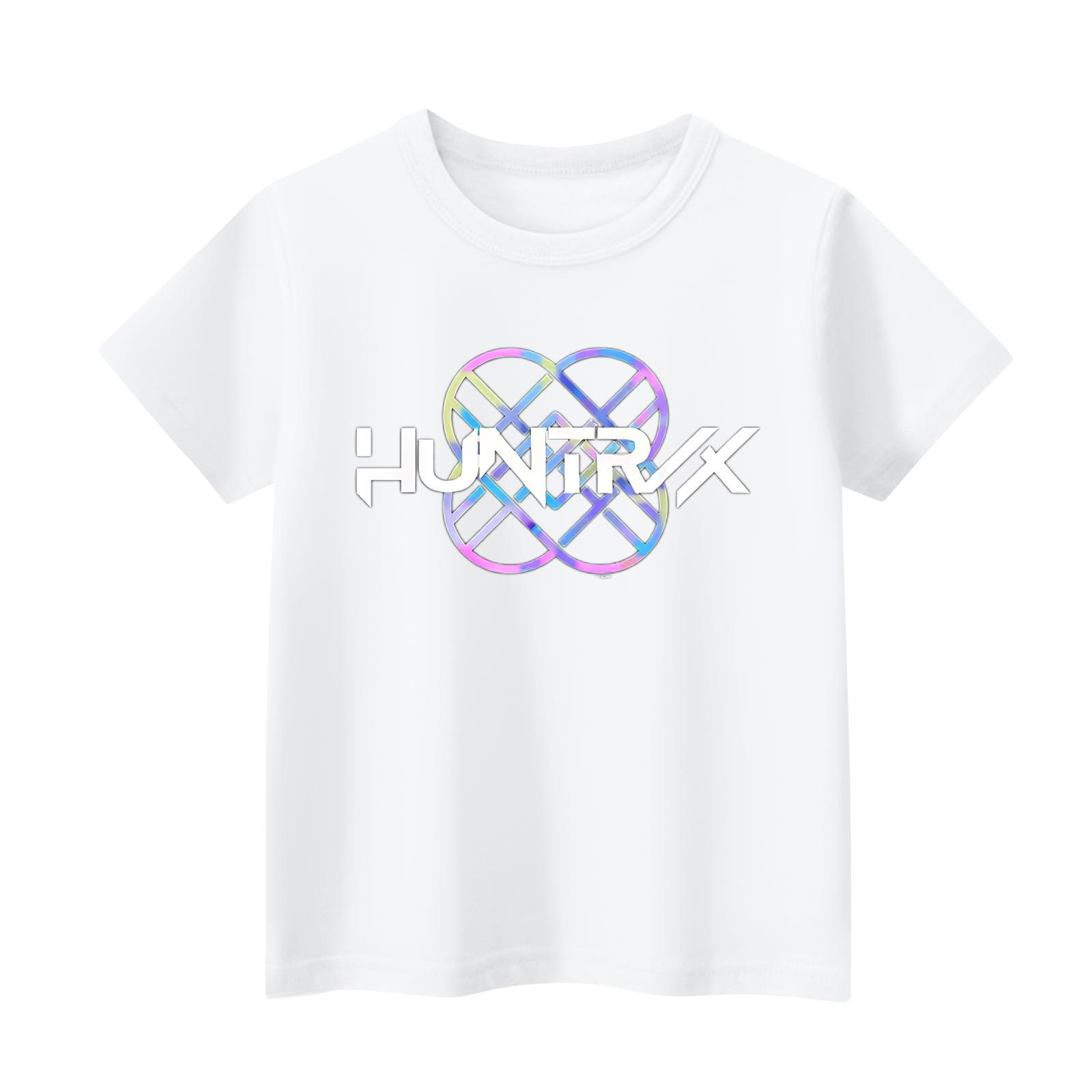 

Футболка с короткими рукавами и круглым вырезом для мальчиков и девочек 140 белый