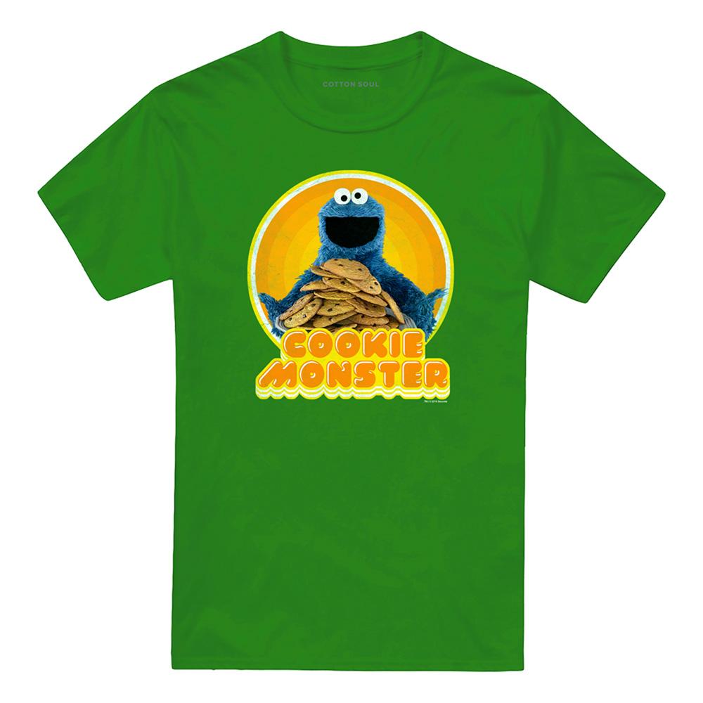 Sesame Street Unisex Adult Iron On Cookie Monster T-Shirt