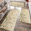 1Pcs Anti Fatigue Kitchen Rugs Floral Print Waterproof Non Slip Thick Cushioned Kitchen Mat Heavy Duty Comfort Standing Mat for