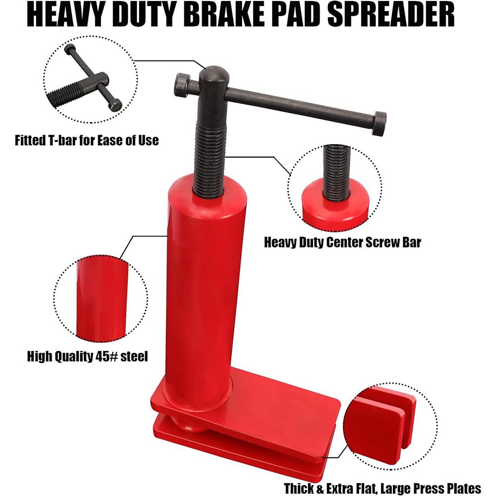 Brake Caliper Piston Compression Tool, Heavy Duty Universal 4-Piston Brake Pad Installation Spreader Caliper Tool For Most 1/2/4/6 Piston Brake