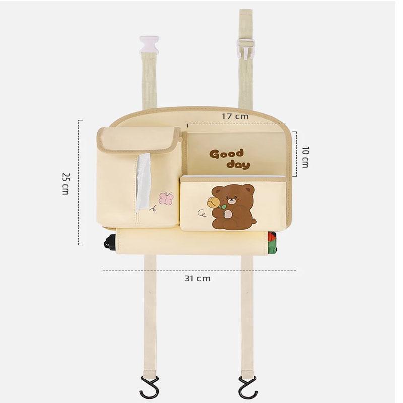 PU Leather Organizer for Children Baby Car Seat Tissue Box Garbage Bin Travel Accessories Car Back Seat Organizer