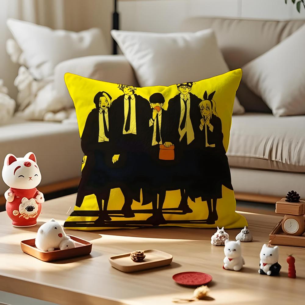 

M-Mashle M-Magic And M-Muscles Pillow Case Anti-dustmite Pillowcase Invisible Zipper Silky Short Plush Sofa Cushion Cover 30cmx30cm