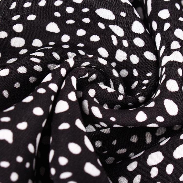 Women Summer Casual V-neck Mini Dress Three Quarter Sleeve Single Breasted Print Above Knee Sizes S-XL Black White Burgundy