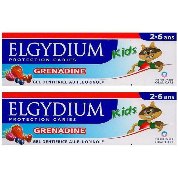 Gel Dentifrice - ELGYDIUM - Kids Protection Caries - 50 Ml - Arôme Grenadine - Sans Parabène